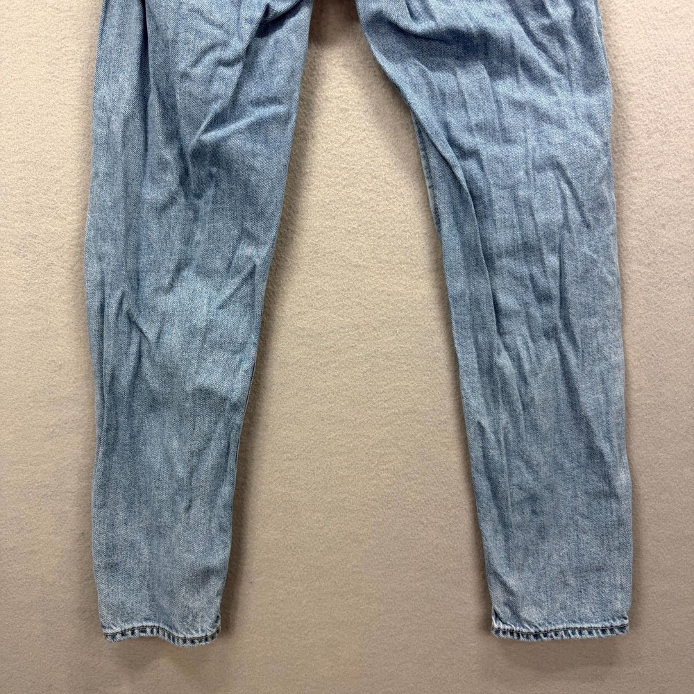 American Eagle Mom Jeans Womens 000 Fits 26x27* Blue Pants Distressed Straight - Picture 6 of 13